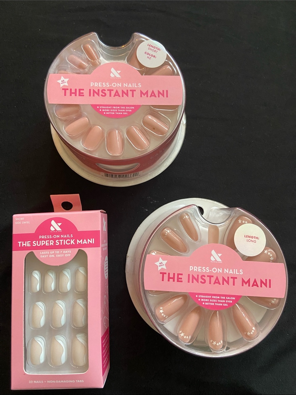 NWT Olive & June Press-On Nails - Nude Bundle of 3